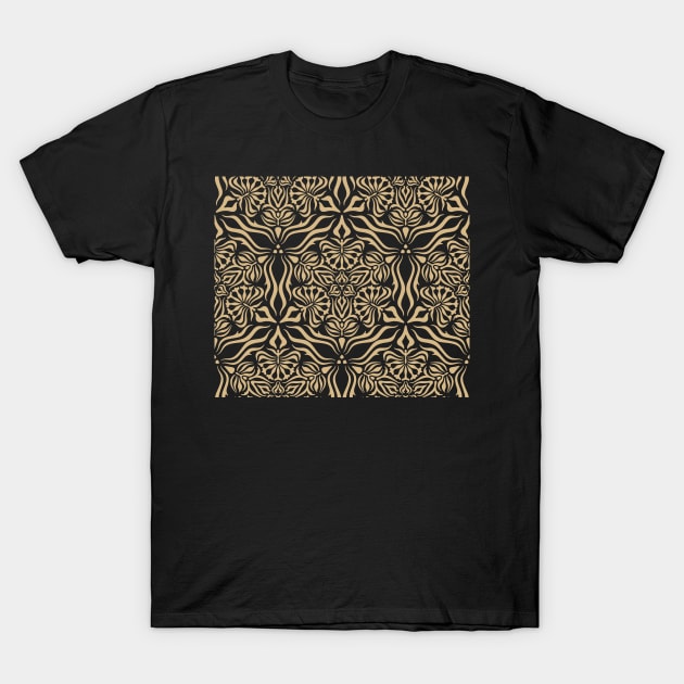 hexagonal floral pattern T-Shirt by inamandalart